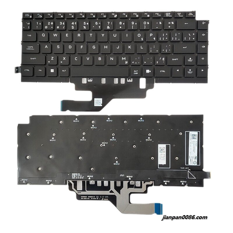 Picture of Original New Canada Language For Dell Alien X14 R2 Black Backlight Laptop Keyboard SG-B3700-86A SN2B30B PK133WD2C11 DP/N03NVK3