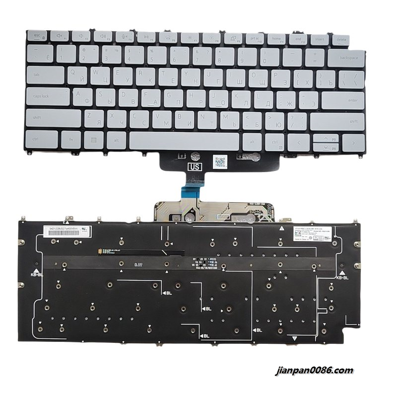 Picture of Original New Russian Layout For DELL XPS 13 9315 Backlit Laptop Keyboard SG-B1600-XAA SN2122B PK133Q71A06 DP/N:034YRRC S037