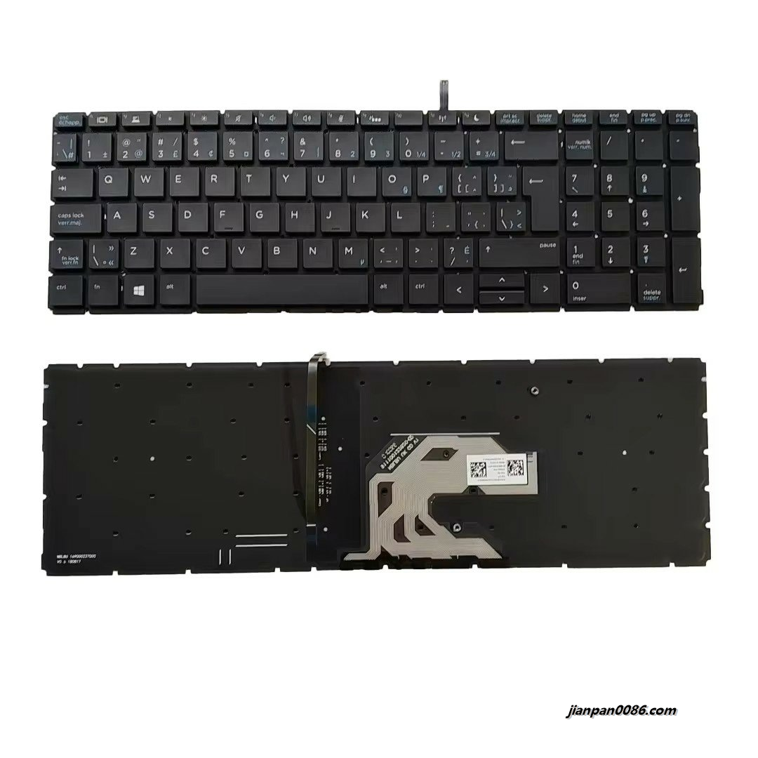 Picture of Original New Canadian French Language For HP 450 G6 Black Backlight Laptop Keyboard 2B-BBUCFQ14311 40PA641 19588