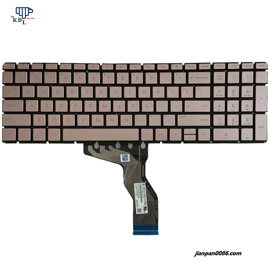 Picture of Original New US Language For HP 15-BS Laptop Backlit Pink Laptop Keyboard 933015-001
