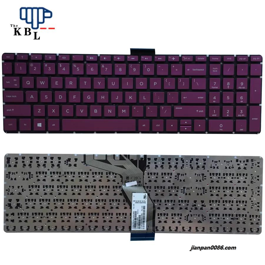 Picture of Original New US Language For HP Pavilion 15-BS 15-BW 15-CC Purple Laptop Keyboard PK132041M00 2PE646