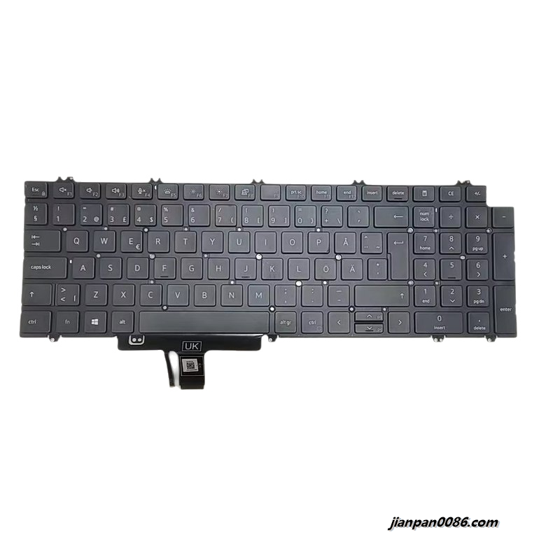 Picture of Original New Swedish Language For Dell 7550 Black Backlight Laptop Keyboard SG-A2770-2SA PK133MM3B23 SN2007B DPN0W0 1PA50918960