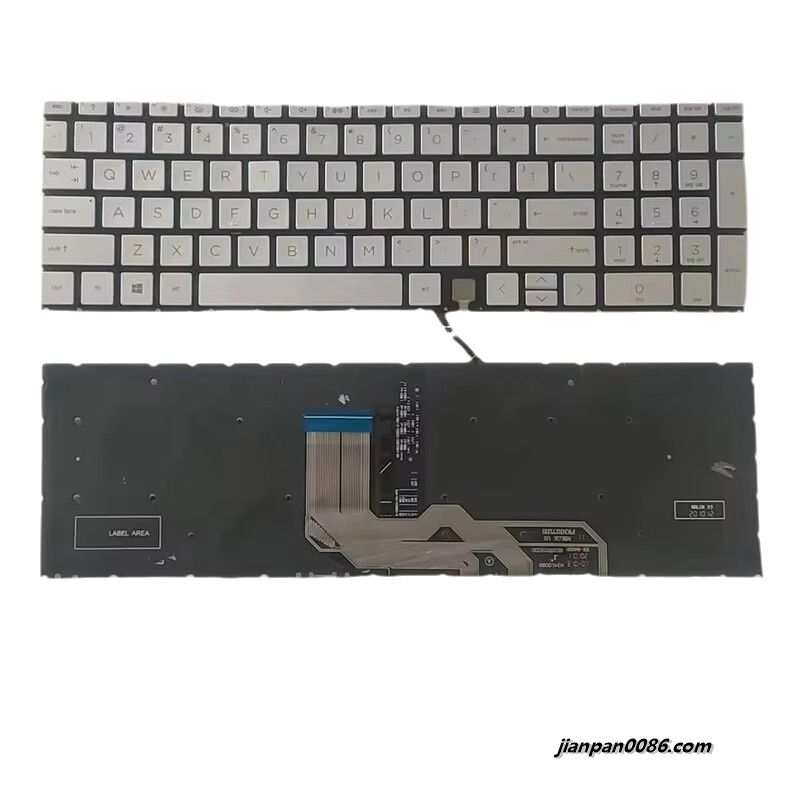 Picture of Original New US Language For HP ENVY X360 15-ED 15-AG 17-CG Silver Backlit Laptop Keyboard PK132UR2A00 17PTDH6404