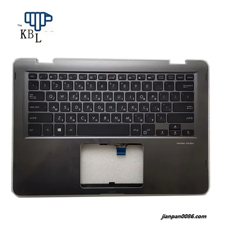 Picture of Original New Hebrew Language For ASUS UX461 UN-1A _(HE) Laptop Keyboard Upper Case Cove 90NB0GD1-R30120 1PA430@1