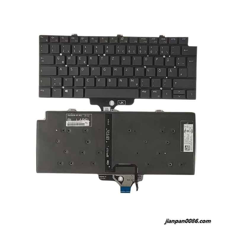 Picture of Oraginal New Germany French Language For Dell Latitude 7410 Black Backlight Laptop Keyboard SG-B2750-2DA 3pA528 19128