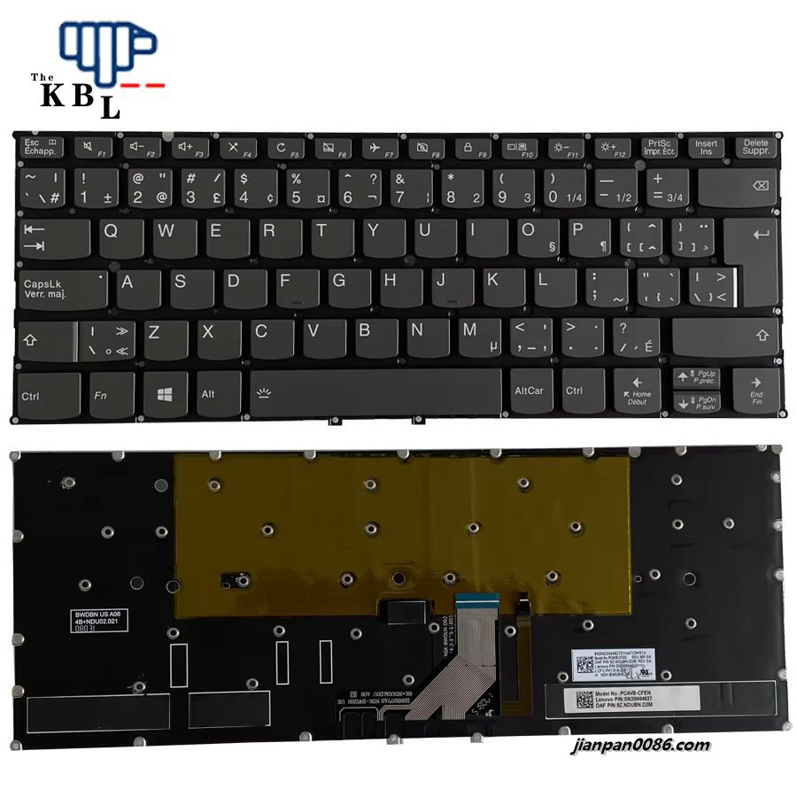 Picture of Original New Canada Language For Lenovo YOGA 920-13 Grey Backlight Laptop PK1314U3A17 1PE336