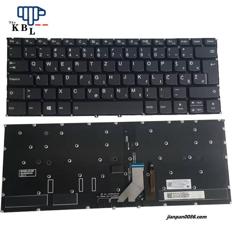 Picture of Original New SA SL YU Language For Lenovo Yoga 920-13 Grey Backlit Laptop Keyboard PC4VB-SLO PK1314U3A25 27P14212