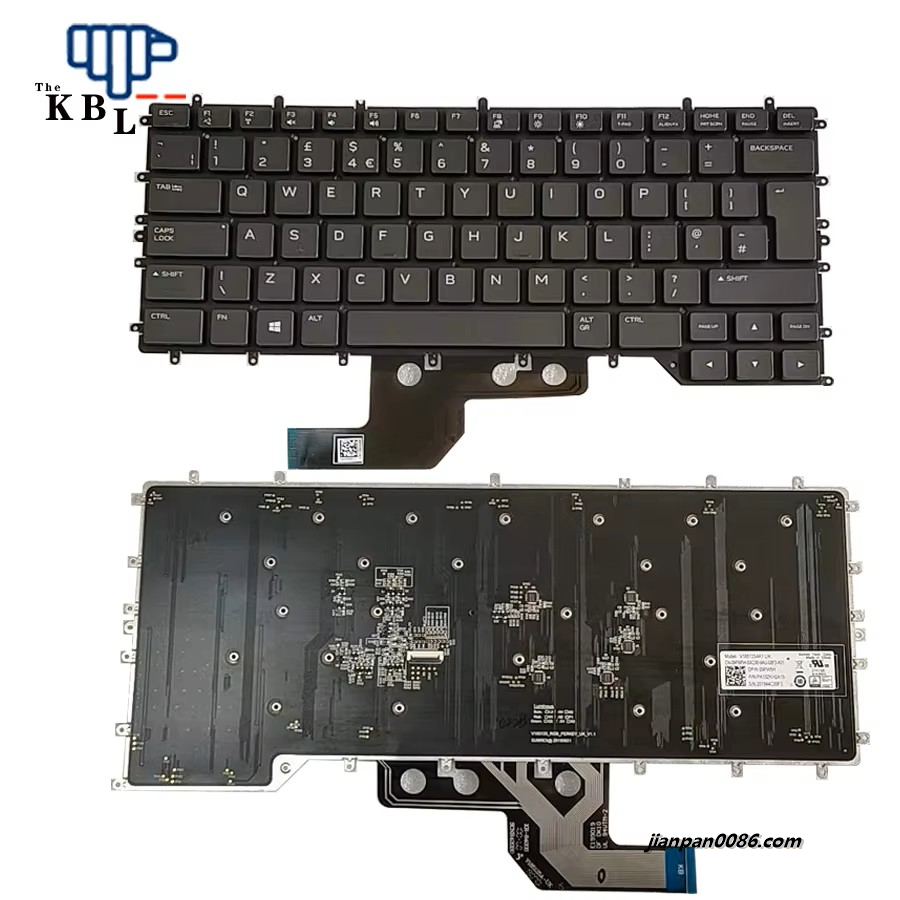 Picture of Original New UK Language For Dell Alienware M15 R2 M15 R3 Black Laptop Keyboard V185125AK1 09PW5H 300PTDH5836