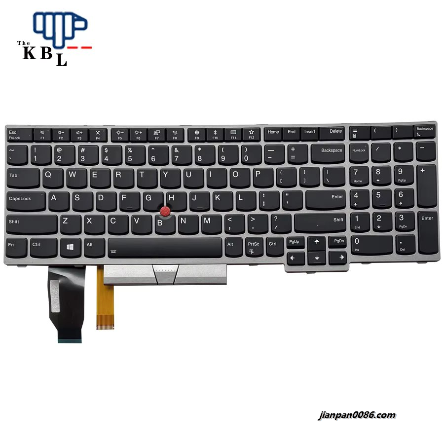 Picture of Original New US Languag For Lenovo ThinkPad E580 E590 L580 L590 T590 P52 P72 Silver Frame Backlit Laptop Keyboard SN20P35605 9