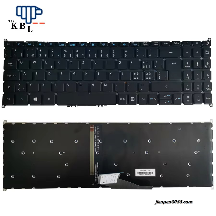 Picture of Original New For Acer Swiss Language SF315-41 SF315-51 SF315-52G  N17P4 A615-51 SF315-52 Backlit Laptop Keyboard FRU SV5P_A74SBWL PK132Y21B14