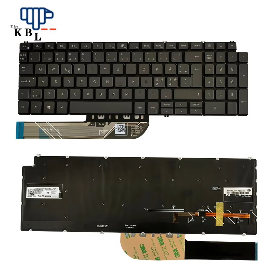 Picture of Original New NR Language For Dell Inspiron 7590 7591 5580 5584 5593 5598 Gray Backlight Laptop Keyboard 065M20 PK132RI2B24 28PE639