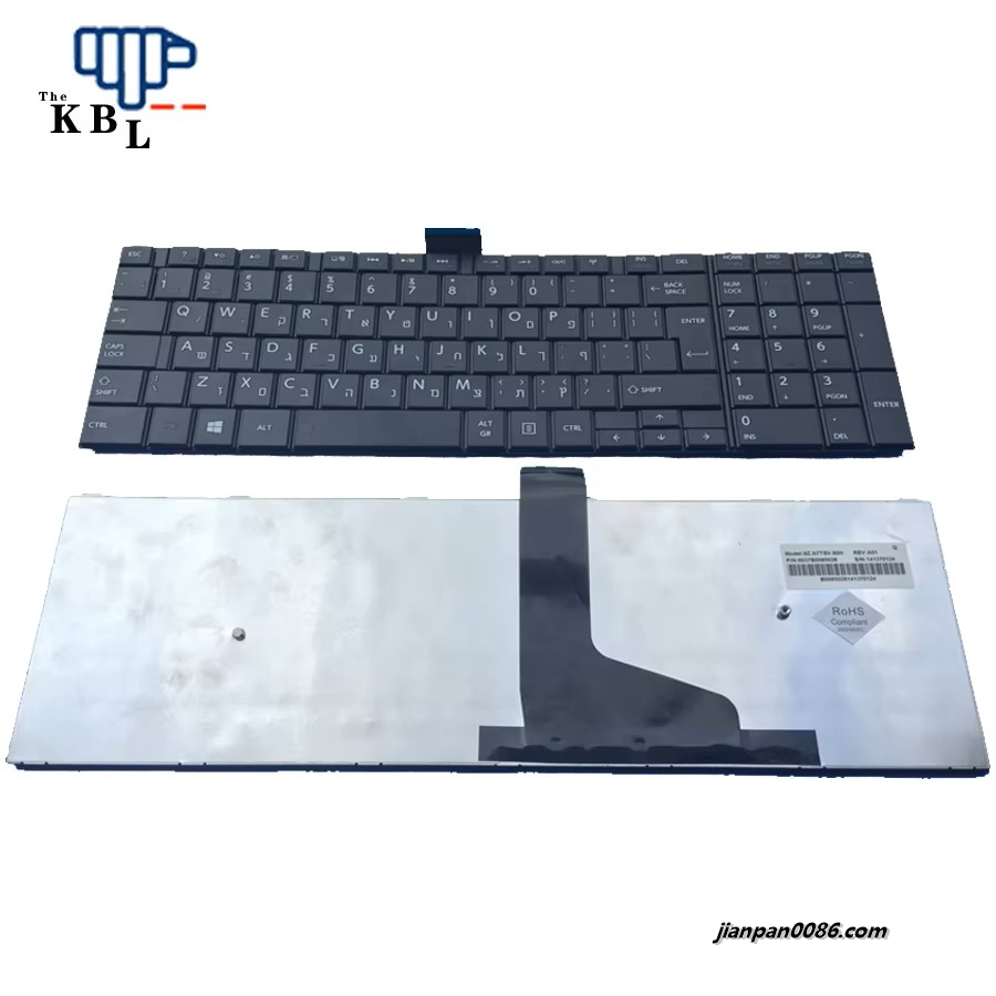 Picture of Original New For Toshiba Hebrew Language Satellite C50 C50-A C50D-A C55D Keyboard 9Z.N7TSV.80H