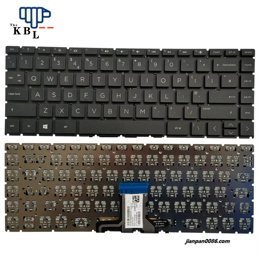 Picture of Oraginal New UK Language For HP 14-CE 14-CC 14-CF 14-CR 14-DK (Little Enter Key) Black Laptop Keyboard SN61773 78P9664E567