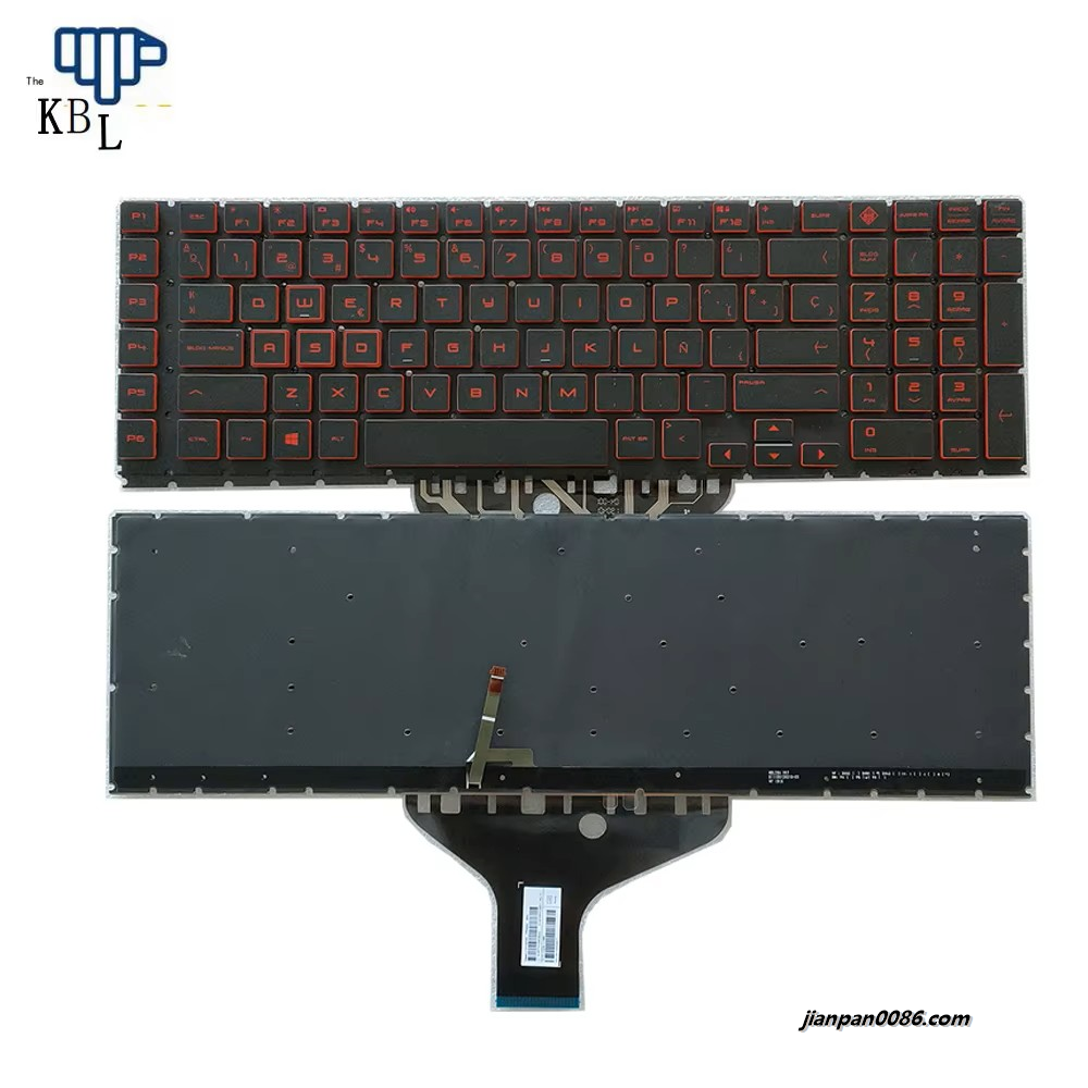 Picture of Original New Spanish Language For HP 17-CB Red Word Colour Backlight Laptop Keyboard 2HBC6SPC25911 PK132K02A17 158PTDH8189