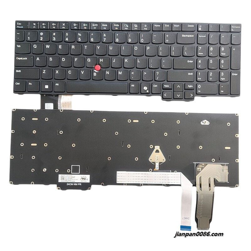 Picture of Original New US Language For Lenovo ThinkPad T16 Gen1 Black NoBacklit Laptop Keyboard 2H-ADUUS70141 SN21M39338 FRUP/N:21M39457 S066 