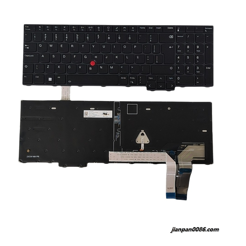 Picture of Oraginal New Brazil Language For Lenovo Thinkpad T16 Gen Backlight AI Laptop Keyboard 2H-BDUBPL70121 SN21K04934 PK132XX3B26 FRU P/N:5N21K05156 S061
