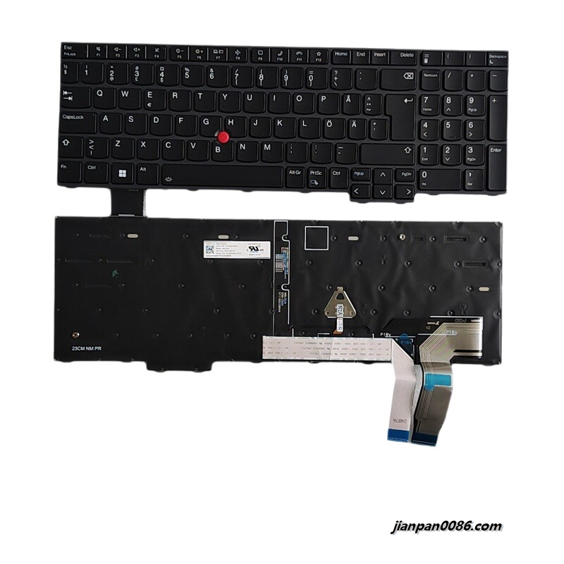 Picture of Original New SO FIN  Language For Lenovo Thinkpad T16 Gen3 AI Laptop Keyboard 2H-BDUSWL70121 SN21K04951 PK132XX3B29 FRU P/N:5N21K05173 S061