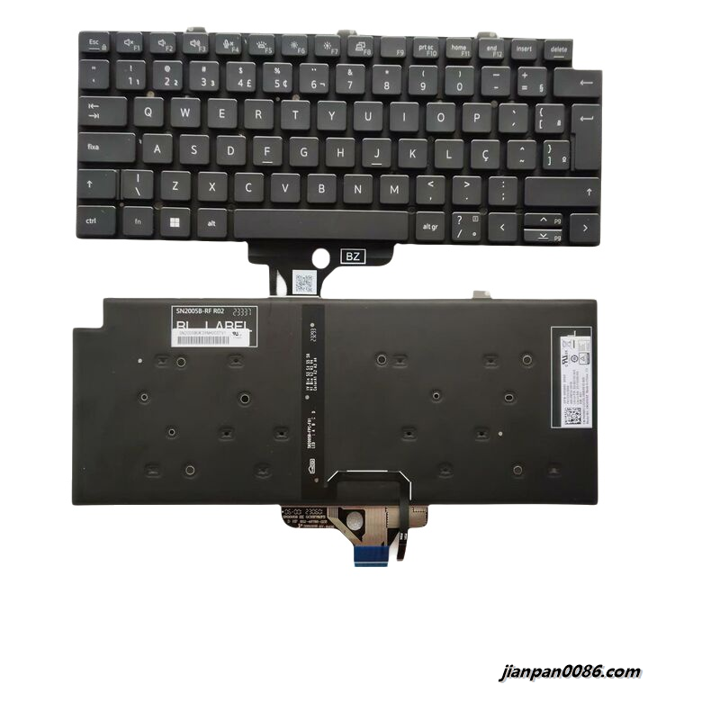 Picture of  Original New Brazil Layout For Dell Latitude 7320 Backlit Laptop Keyboard SG-B2750-40A SN2005BZ PK133IV3B44 DP/N:0K8W92 B399