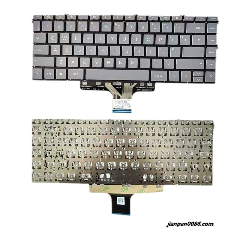 Picture of Original New UK Layout For HP 14-DW NOBacklit Black Laptop Keyboard SG-B3920-XBA SN1B90X30 S075