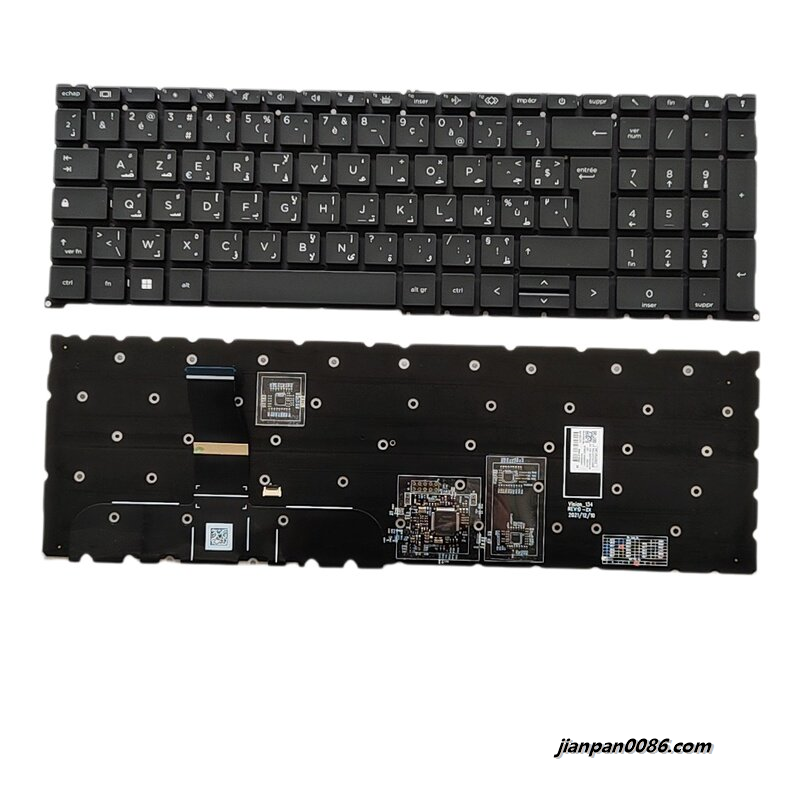 Picture of Original New AR/FR Language For HP Fury 16 G9 865 G9 Colour Backlight Laptop Keyboard SG-B1950-38A SN1B93B31 S117 N19205-FP1 N41903-FP1