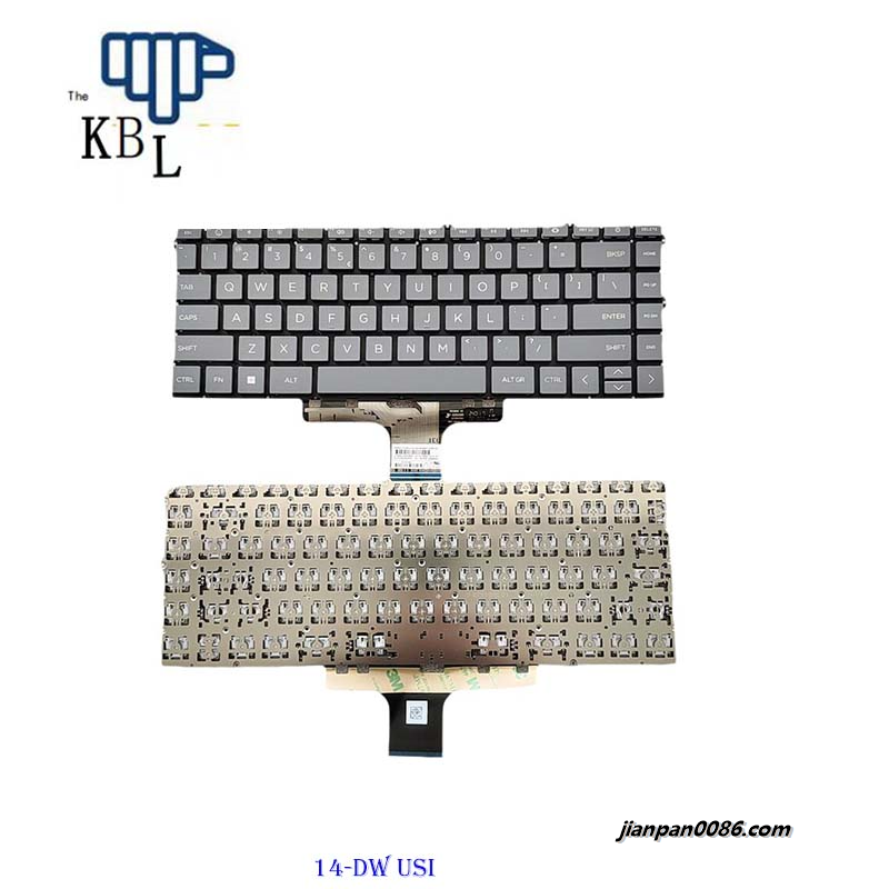 Picture of Original New US Language For HP Pavilion 14-DW Grey Laptop Keyboard SG-B3920-86A SN1B90X30 S156 N31251-B31