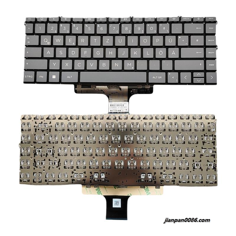 Picture of Original New Germany Layout For HP 14-DW NoBacklit Grey Laptop Keyboard SG-B3920-XDA SN1B90X30 S153 N31251-041 N35869-041