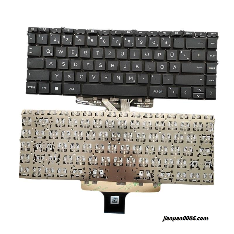 Picture of Original New Germany Language For HP Pavilion 14-DW Black Nobacklit Laptop Keyboard SG-B5420-XDA SN1B90X60 S172 N35873-041 N31250-041 