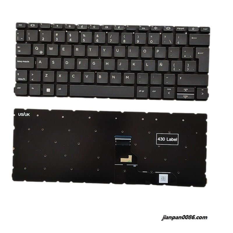 Picture of Original New Latin Language For HP 430 G8 Black NoBacklit Laptop Keyboard SG-A2160-74A SN9192 S221