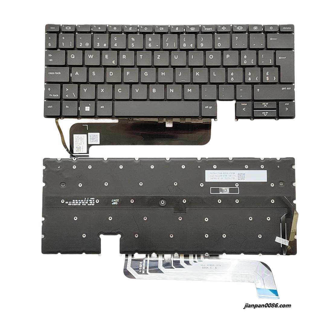 Picture of Original Black Swiss Layout For HP Elite Dragonfly Folio G3 Backlight Laptop Keyboard SG-B1050-2XA SN1A91B2 N08583-BG1 S125