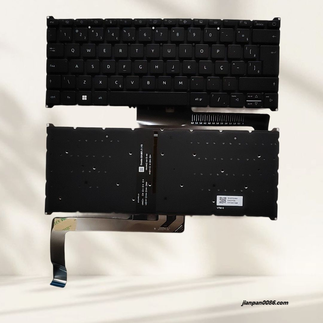 Picture of Original New Brazil Layout For Acer SF314-51 Backlit Laptop Keyboard S/N:NKI13131A0 PK133UH2B29 F057