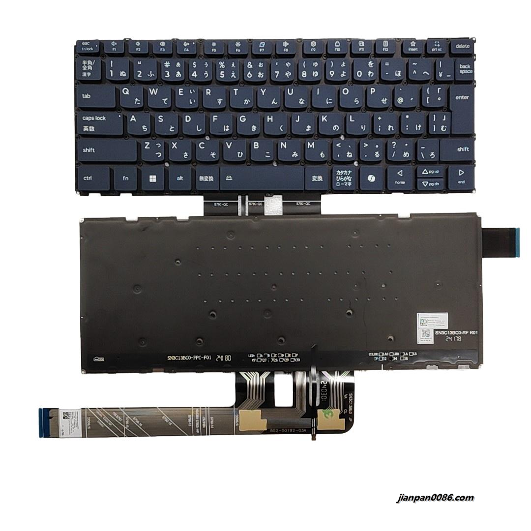 Picture of Original New For Lenovo Yoga Slim 7 Japanese JP Backlight Black Laptop Keyboard SG-B5860-2VA SN21N63244 A759