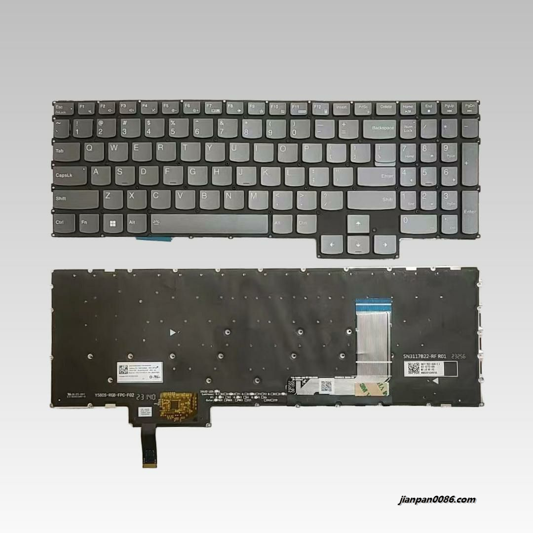 Picture of Original New US Language For Lenovo Yoga Pro 9 16 Colour Backlit Grey Laptop Keyboard SG-B4320-XUA SN3117B22 PK133X31E00 SN21K98545  C039