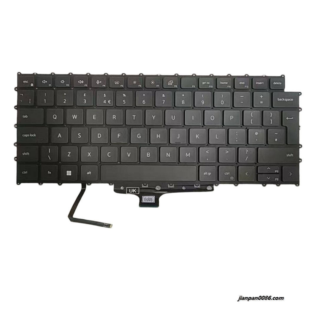 Picture of Original New UK Language For Dell 7330 2022 Black Backlight Laptop Keyboard SG-B4900-2BA SN2B60B20 PK1374C3A15 DP/N:0KM6G1 C049