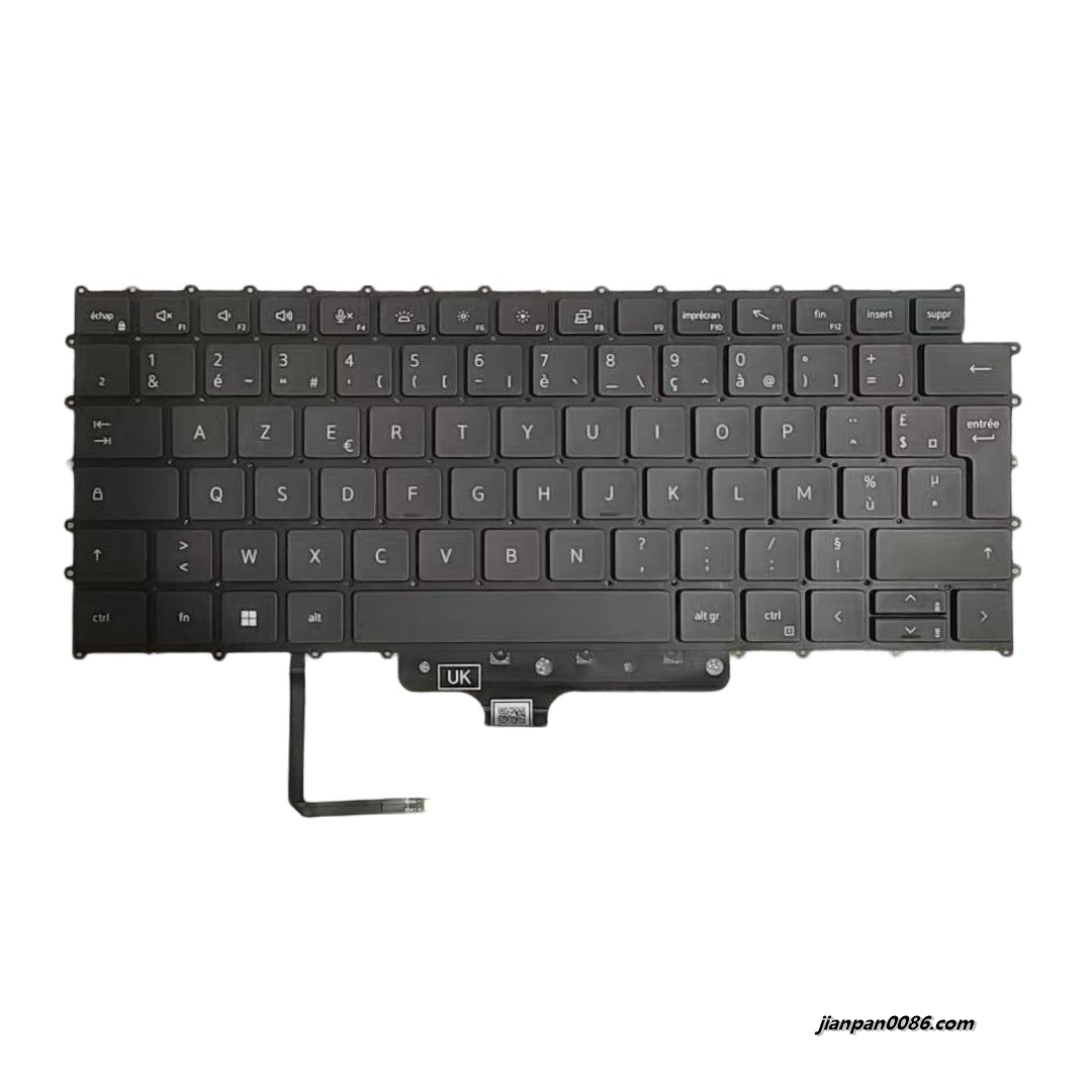 Picture of Original New French Language For Dell 7330 2022 Black Backlight Laptop Keyboard SG-B4900-2FA SN2B60B20 PK1374C3A17 DP/N:0KT7YR C049