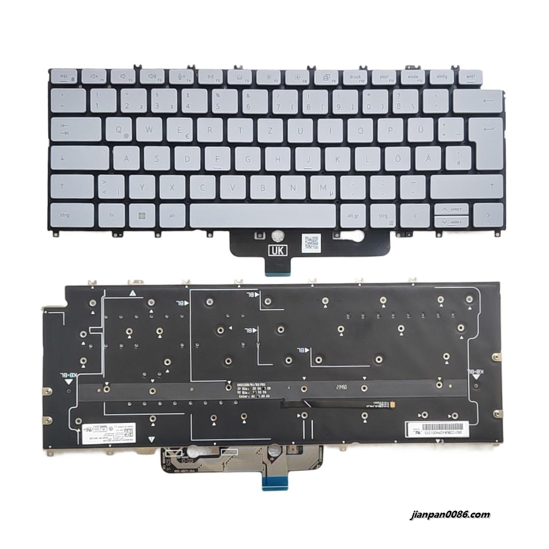 Picture of Original New For Dell XPS 13 9315 Germany Backlight Grey Laptop Keyboard SG-B1600-2DA SN2122B PK133Q71A16 S052