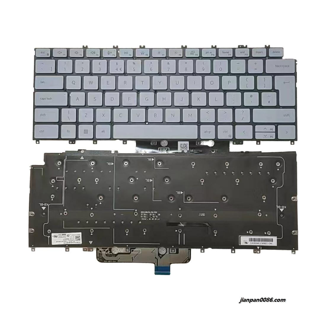 Picture of Original New UK For Dell XPS 13 9315 Backlight Grey Laptop Keyboard SG-B1600-2BA SN2122B PK133Q71A15 DP/N:08CF79 C078