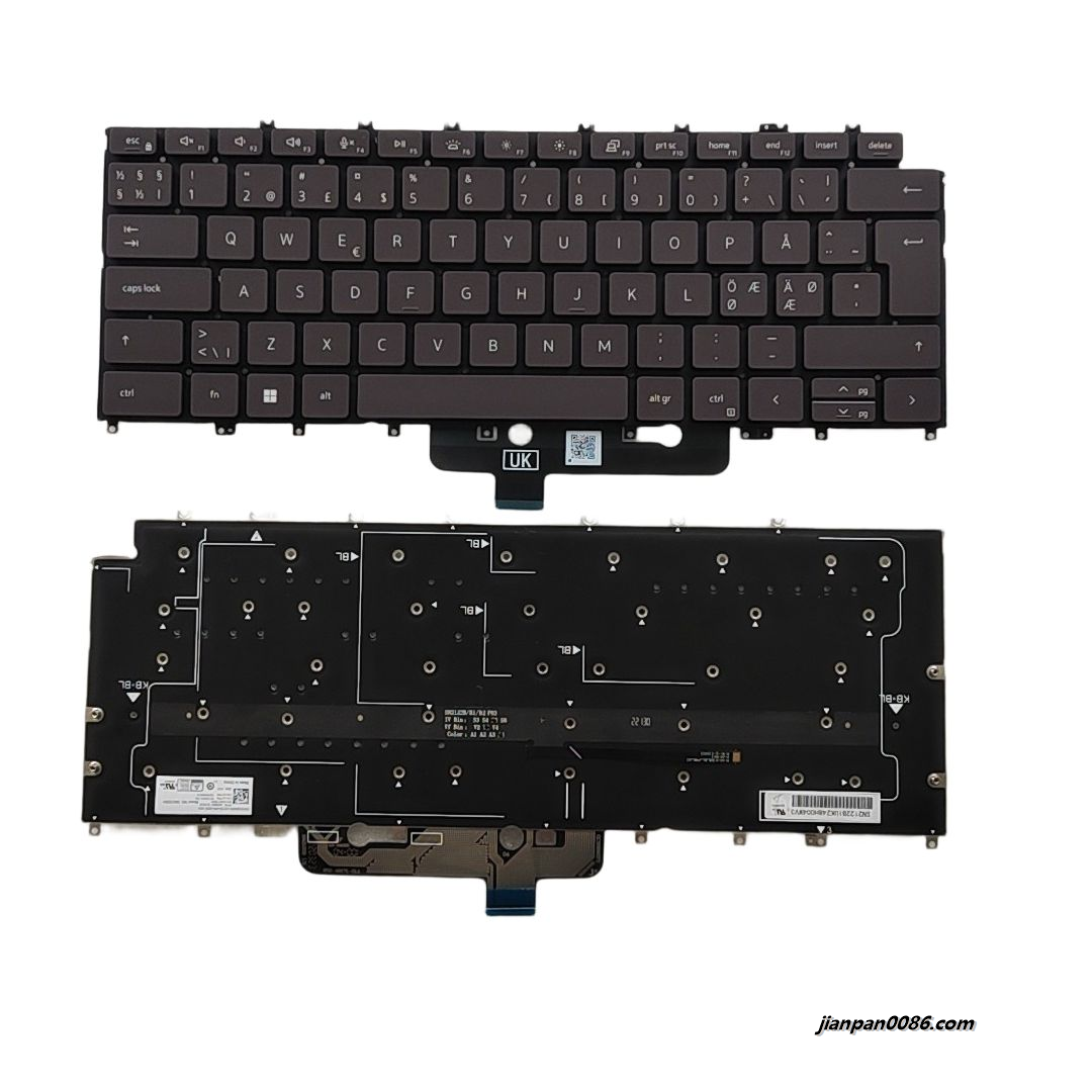 Picture of Original New DN Nodic Language For Dell XPS 13 9315 Backlight Laptop Keyboard SG-B1610-79A SN2122B1 PK133Q71B24 DP/N0X2DGR S021