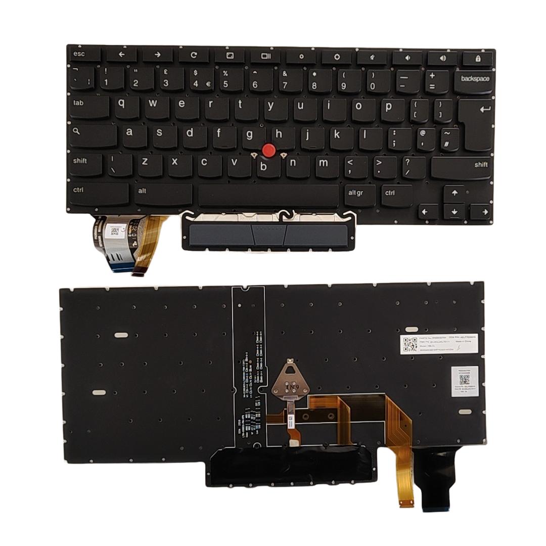 Picture of Original New UK Language For Thinkpad X1 Carbon 2019 Backlit Laptop Keyboard 2H-XCLUKL70111 SN20X82154 S259