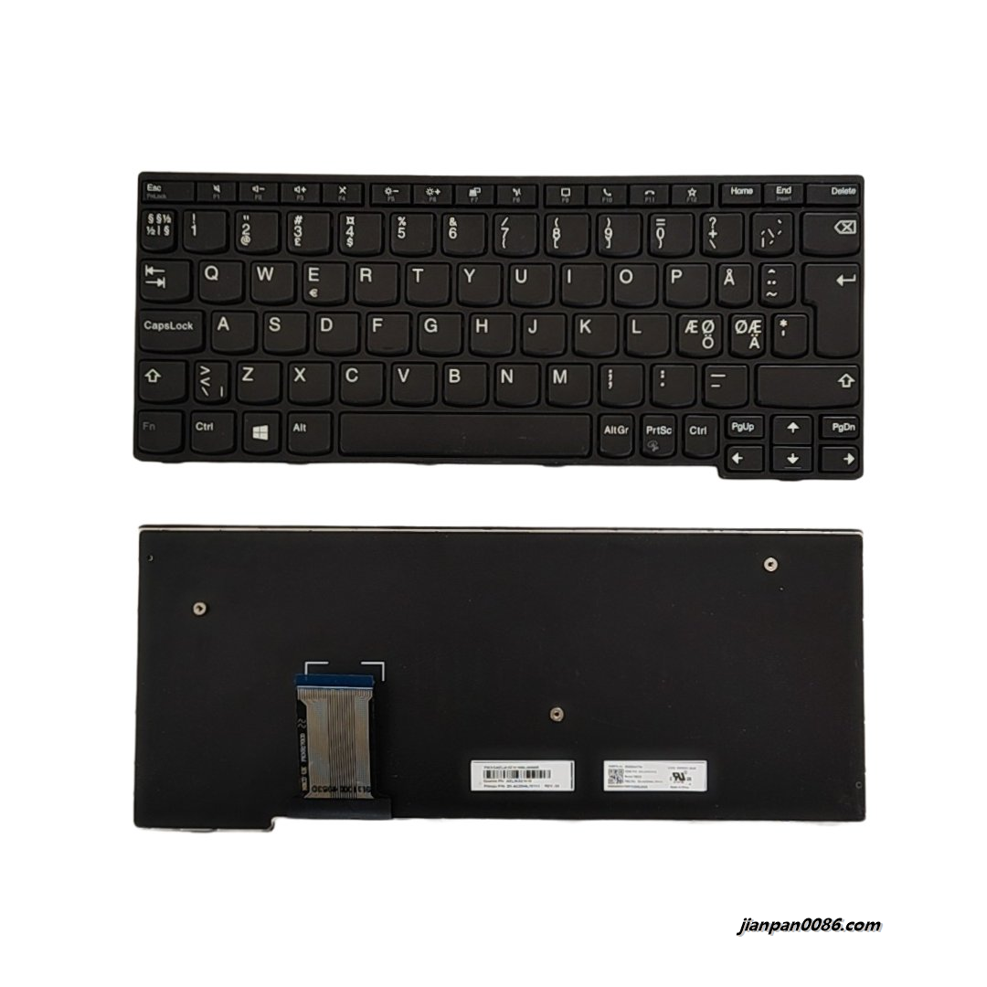 Picture of Original New For Lenovo Yoga 11E 6th DN Denmark Layout NoBacklight Black Laptop Keyboard 2H-ACDN4L70111 SN20W41794 C334