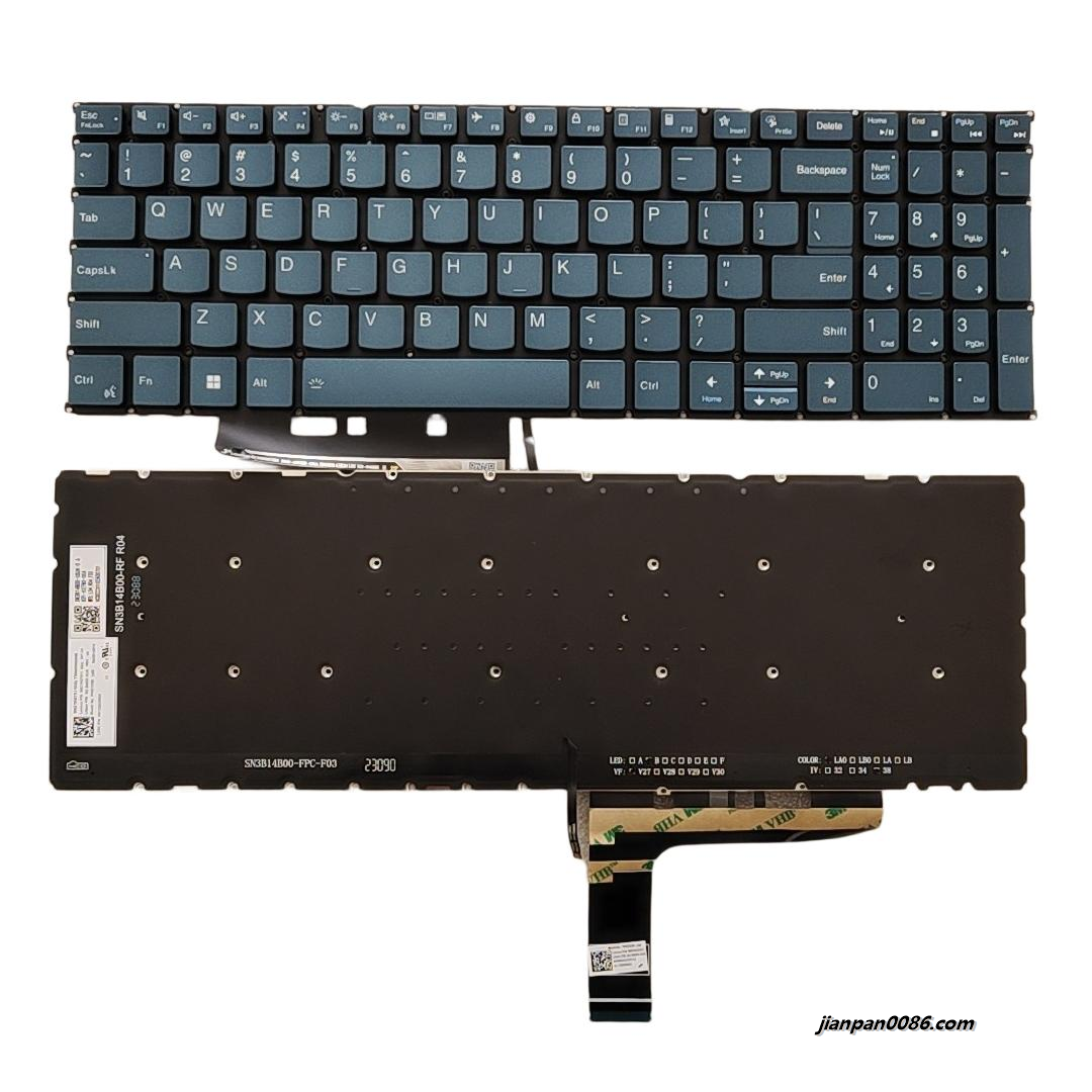Picture of Original New US Language For Lenovo Yoga Pro 9 16 Backlit Blue Laptop Keyboard SG-B4620-XUA SN3B14BT0 PK133032B00 S320