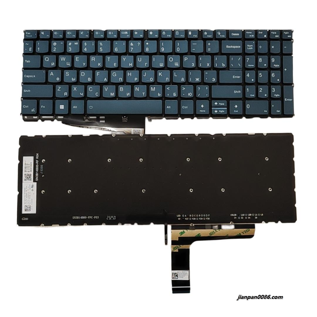Picture of Original New Russian Layout For Lenovo Yoga Pro 9 16 Backlight Blue Laptop Keyboard SG-B4620-XAA SN3B14BT0 S304         