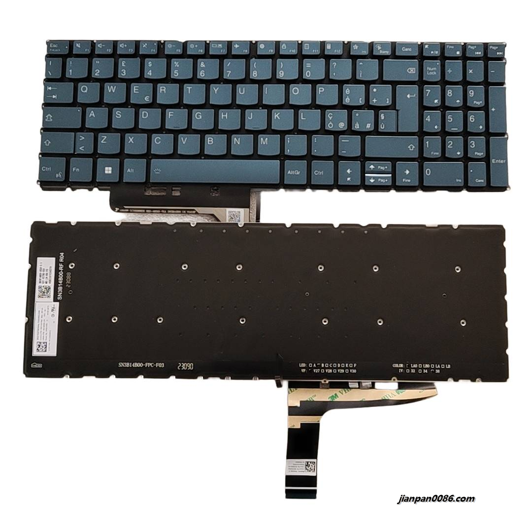 Picture of Original New Italy Language For Lenovo Yoga Pro 9 16 Blue Backlit Laptop Keyboard SG-B4620-2IA SN3B14BT0 PK133032B13 S325