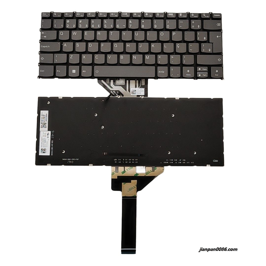 Picture of Original New Brazil Layout For Lenovo Xiaoxin Pro14 Backlight Laptop Keyboard SG-2450-40A SN311B01 S267
