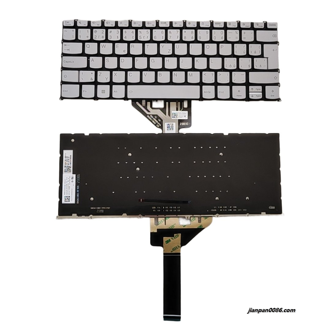 Picture of Original New Czech Layout  For Lenovo Xiaoxin Pro14 Silver Backlight Laptop Keyboard SG-B2480-59A SN3A11B02 S260