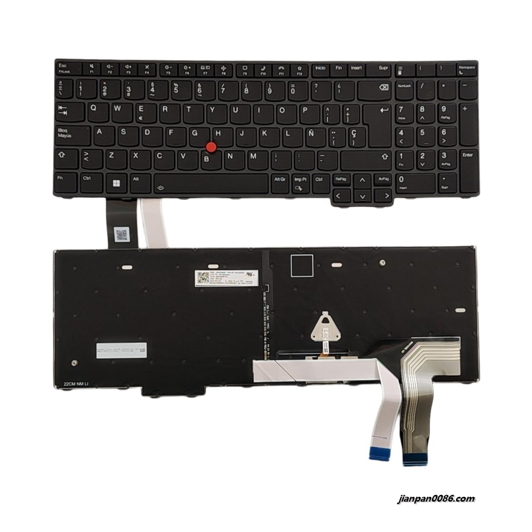 Picture of Original New Spanish Language For Lenovo Thinkpad T16 Backlit Laptop Keyboard SG-B1450-2EA PK132D62B21 SN3103B FRU NO.21D93695 S232