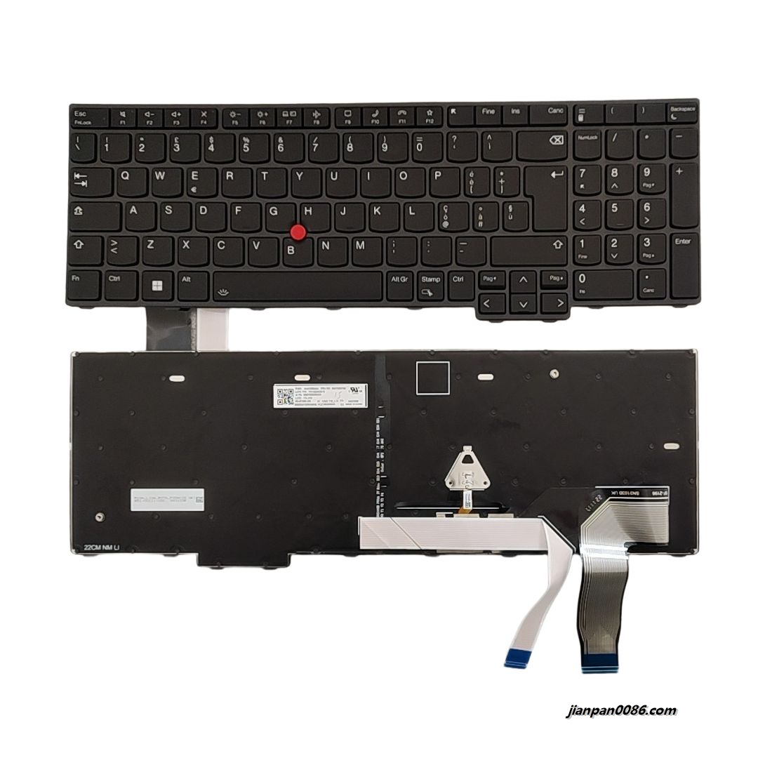 Picture of Original New Italy Language For Lenovo Thinkpad T16 Backlit Laptop Keyboard SG-B1450-2IA PK132D62B16 SN3103B  FRU NO.5N21D93702 S240