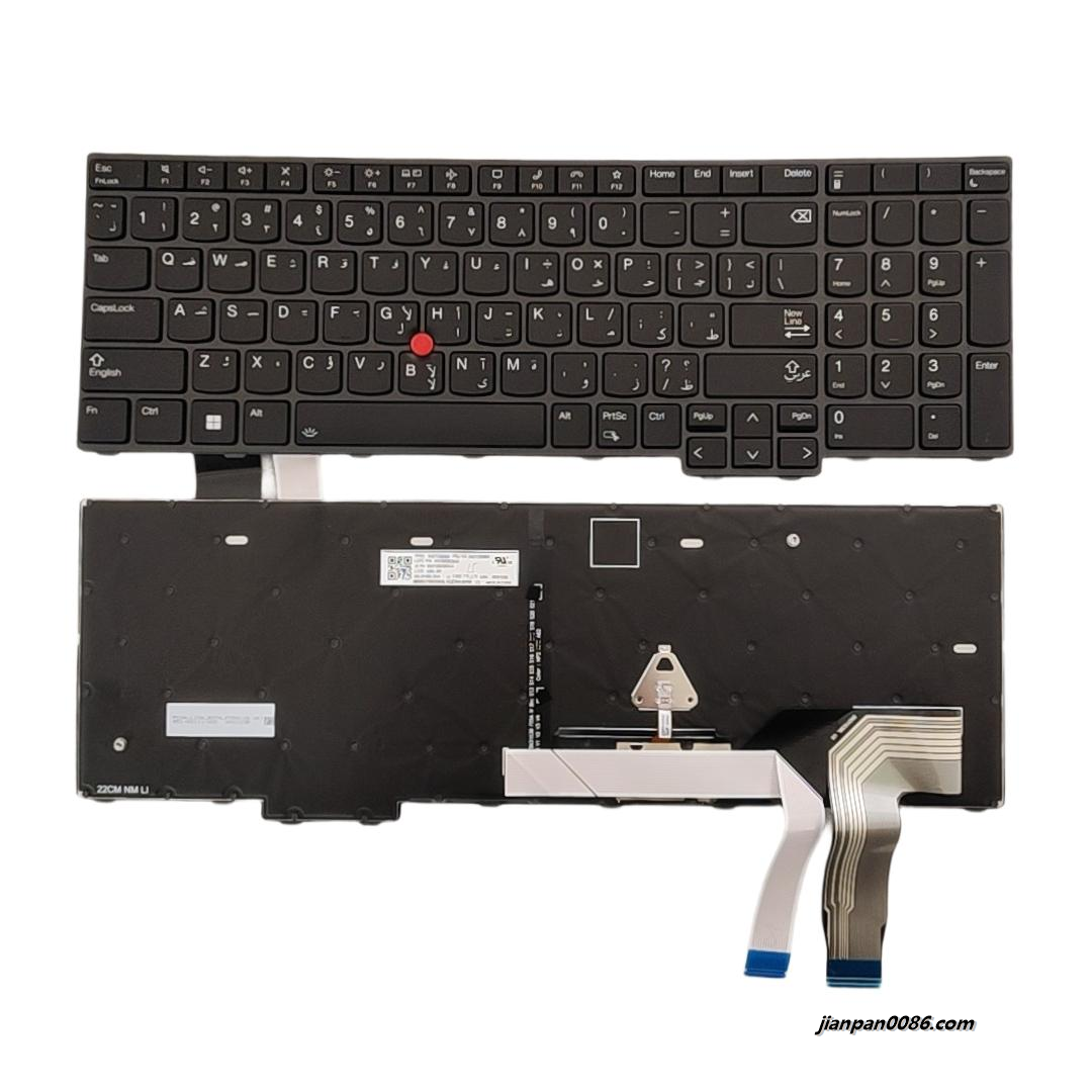 Picture of Original New Arabic Language For Lenovo ThinkPad T16 Black Backlit Laptop Keyboard SG-B1450-3NA PK132D62B03 SN3103B FRU NO.5N21D936 91 S241