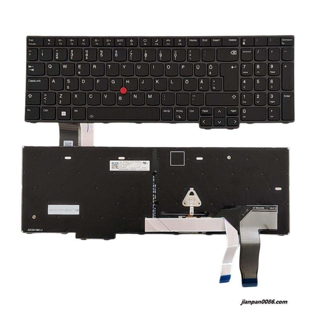 Picture of Original New Estonia Language For Lenovo Thinkpad T16 Gen1 Backlit Laptop Keyboard SG-B1450-60A PK132D62B32 SN3103B FRU NO.5N21D936718 S251