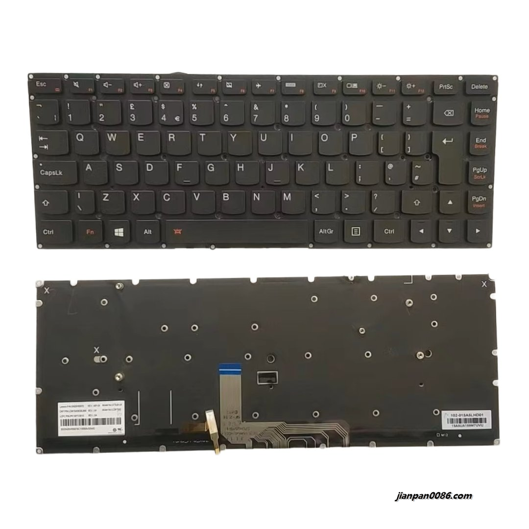 Picture of Original New UK Layout For Lenovo YOGA 900-13 Black Backlit Laptop Keyboard   PK130TV3A10  17606 30PTDH9297