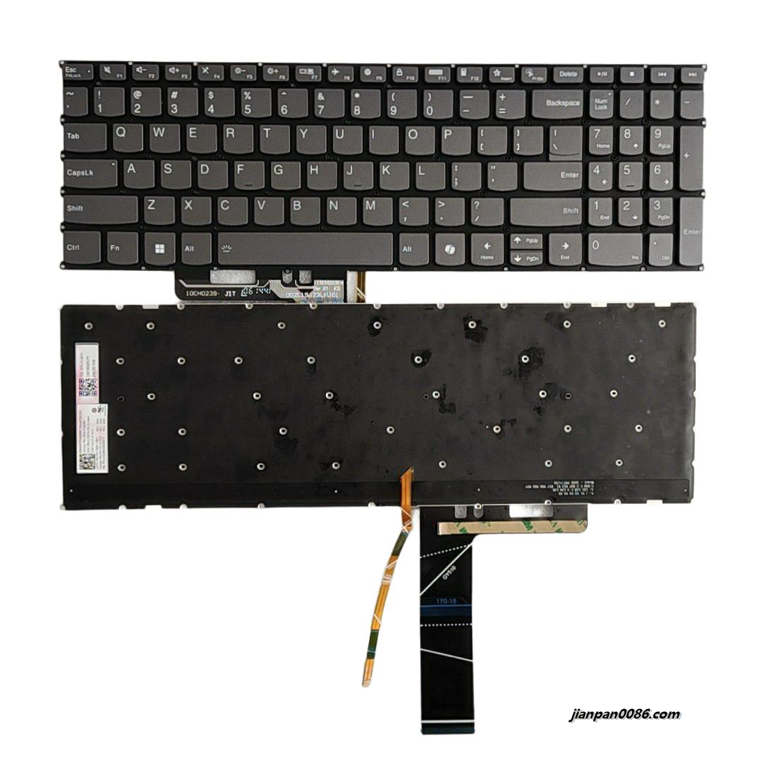 Picture of Original New US Language For Lenovo Air15 Sliver Genuine Backlit Laptop Keyboard LCM19J33USJ686F SN21P28259 PK133AT1B01 C460